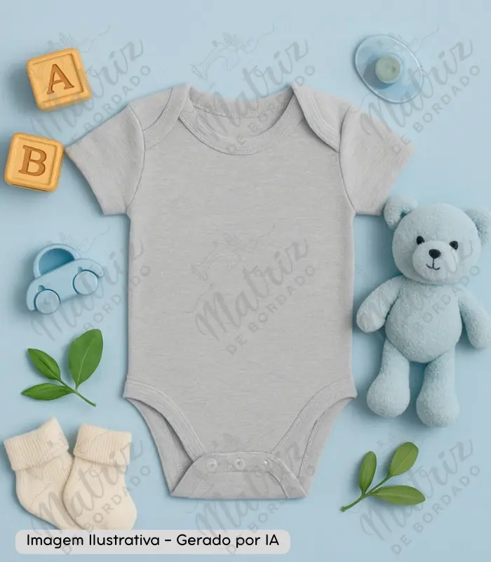 Body de Bebe Cinza