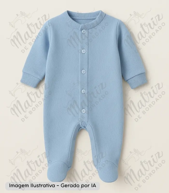 Macacão de Bebe Azul